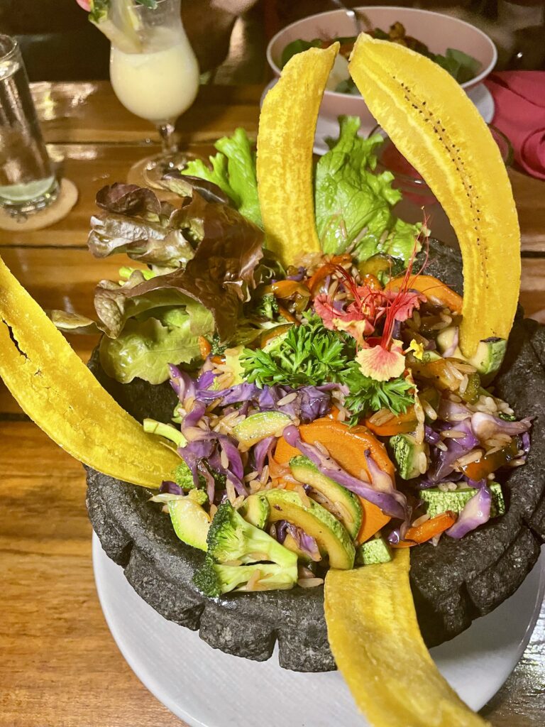 picture of delicious vegetables in a stone bowl