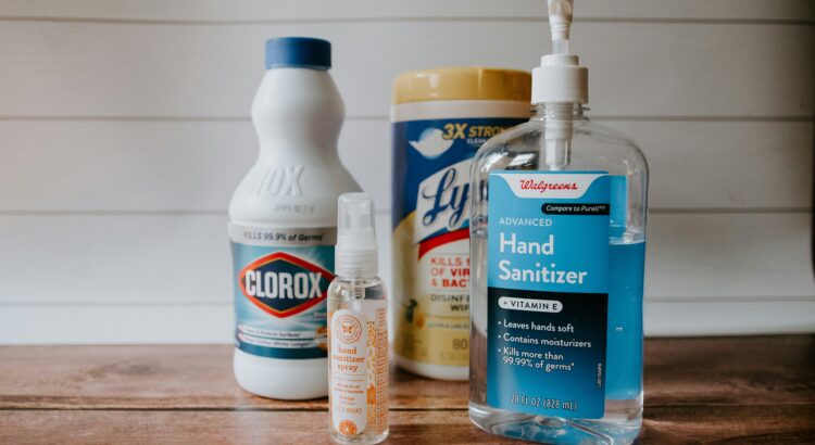 Cleaning, sanitizing, and disinfecting supplies.